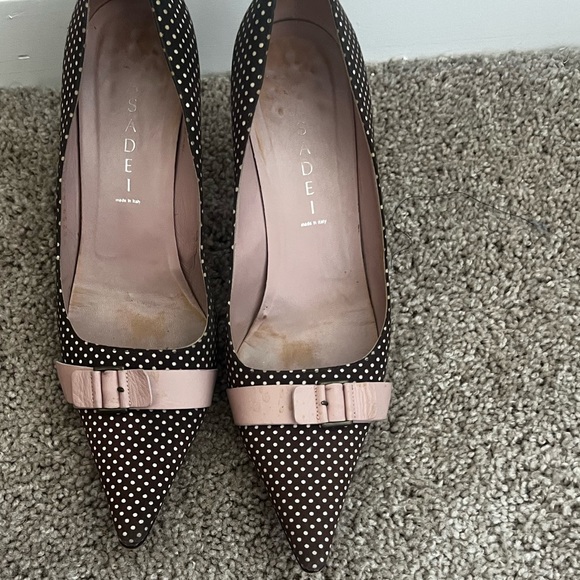 Casadei Brown Polka Dot Pumps - Picture 2 of 6